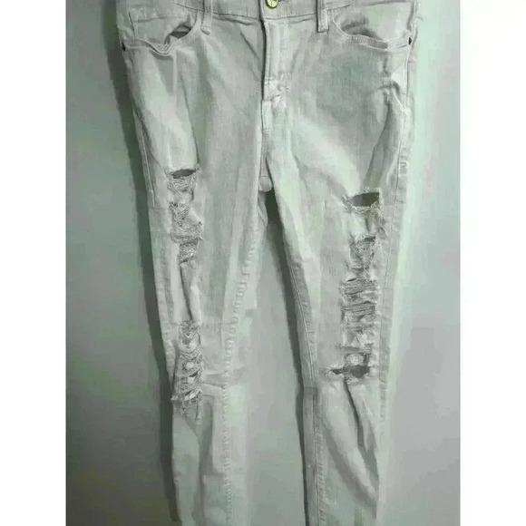Frame Denim Women's Le Skinny De Jeanne White Distressed Jeans Size 30 - Picture 8 of 9